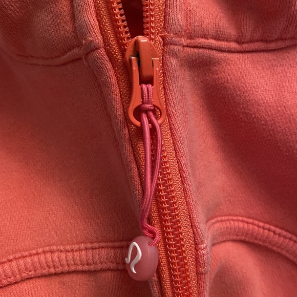 Lululemon Scuba hoodie size 4 peach orange pink zip up hoodie sweatshirt jacket - Picture 10 of 11